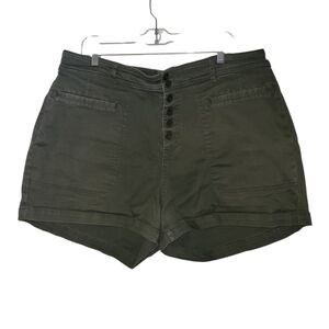 Ava & Viv High Waist Dark Green Women's Shorts